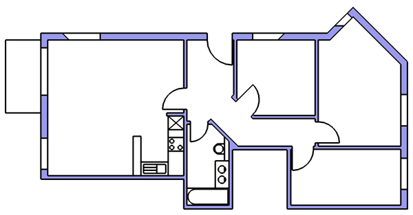 Grundriss Ferienwohnung Laax Grundrissplan der 4.5 Zimmer Ferienwohnung am Laaxersee